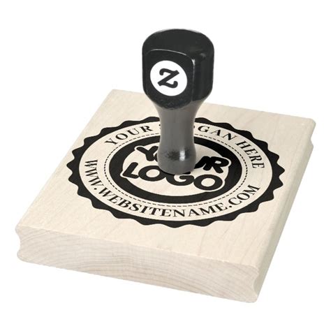 large custom rubber stamps logo.